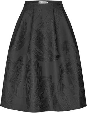 2269 Woven Jacquard, Voluminous Midi Skirt