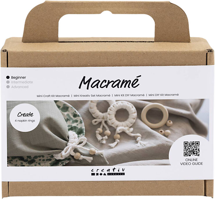 Mini DIY Kit Macramé, Servietring