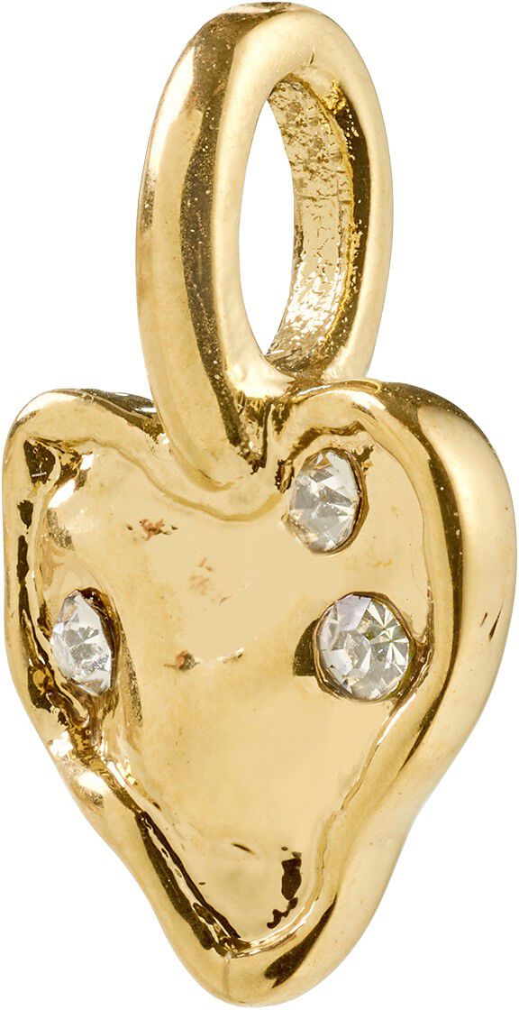 CHARM mini hjerte vedh&aelig;ng guldbelag