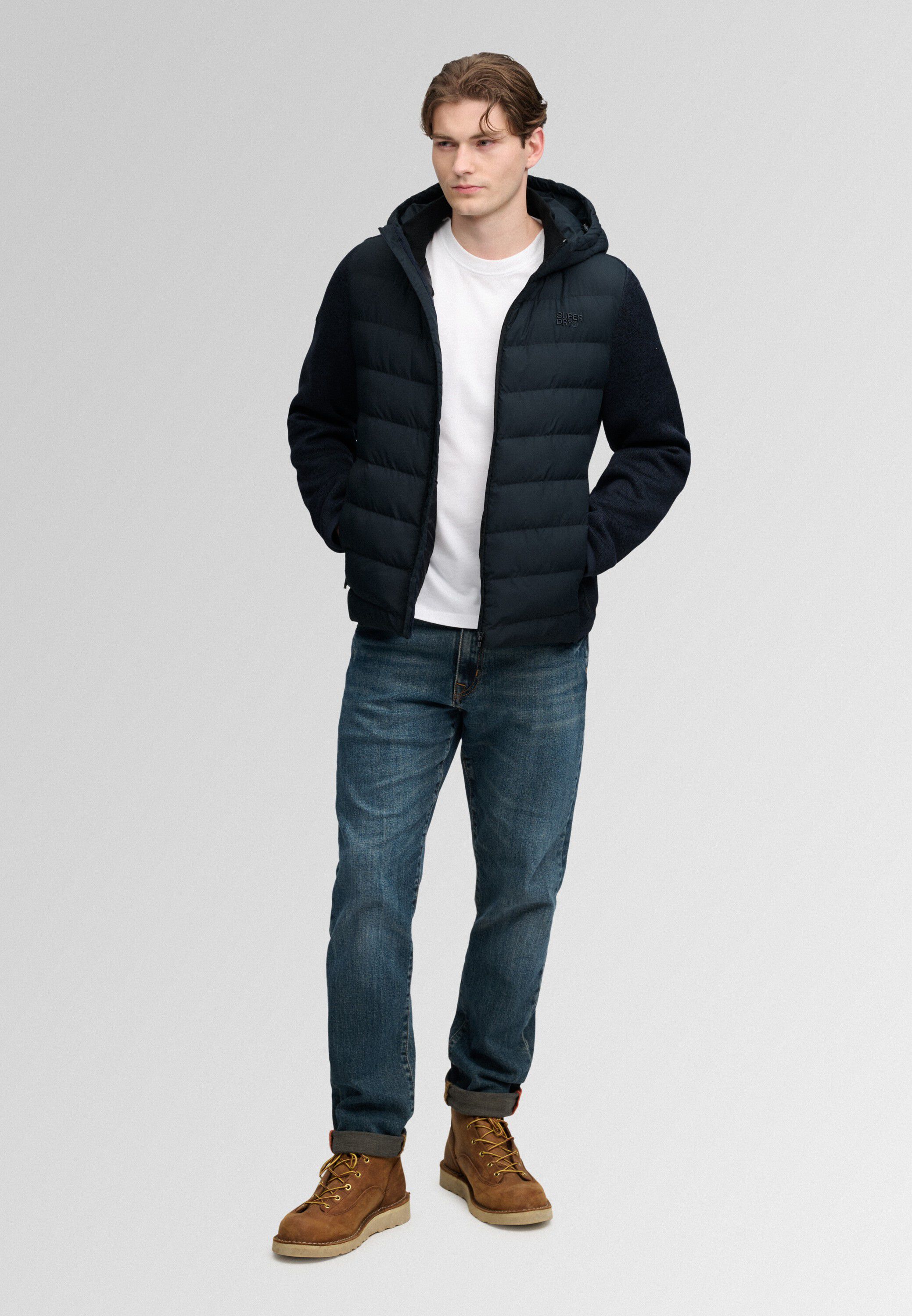 HOODED STORM KNIT HYBRID JKT