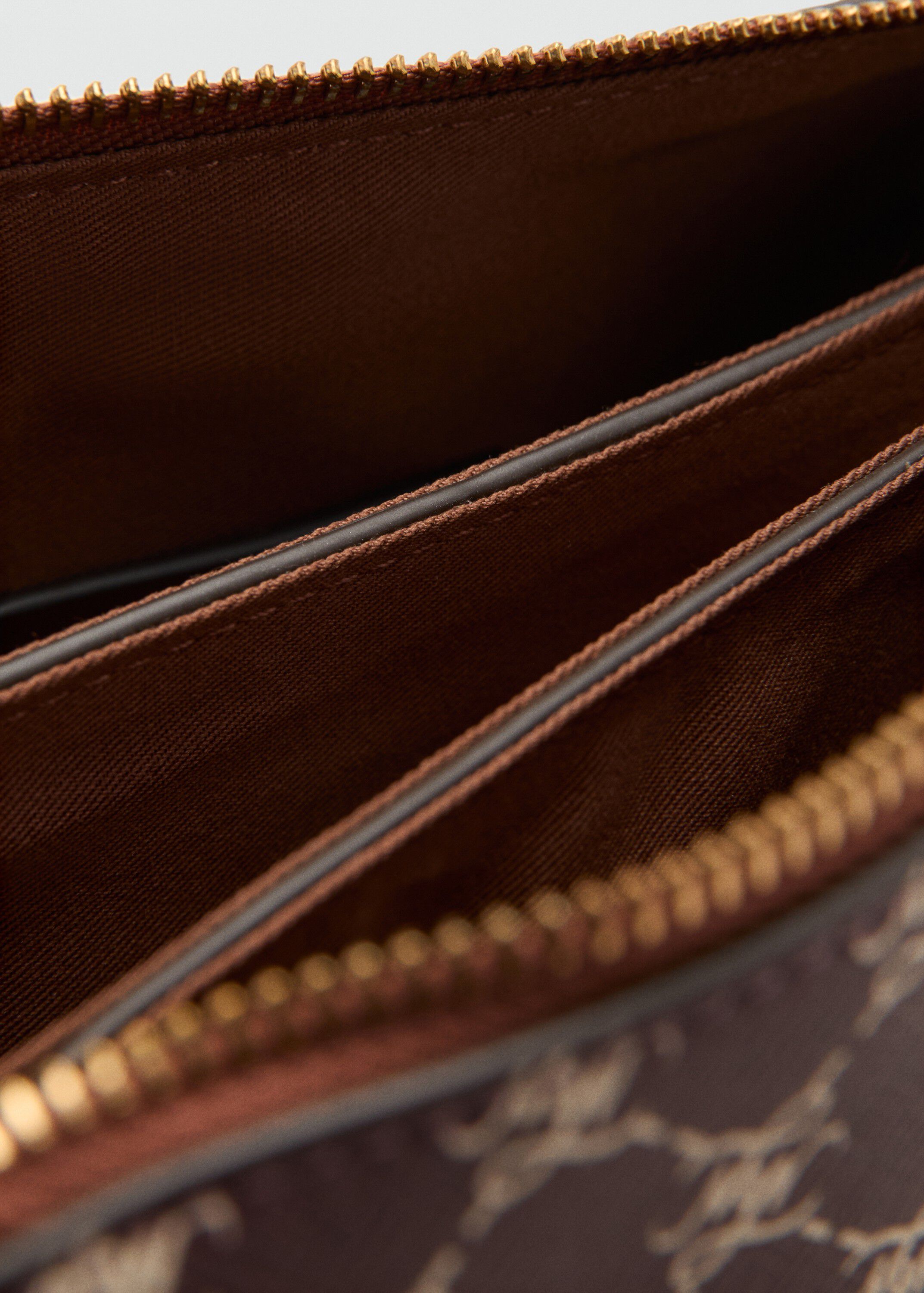 Shoulder bag with printed logo