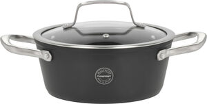 Gryta med glaslock Travo 2,1 liter 20 cm Svart Aluminium