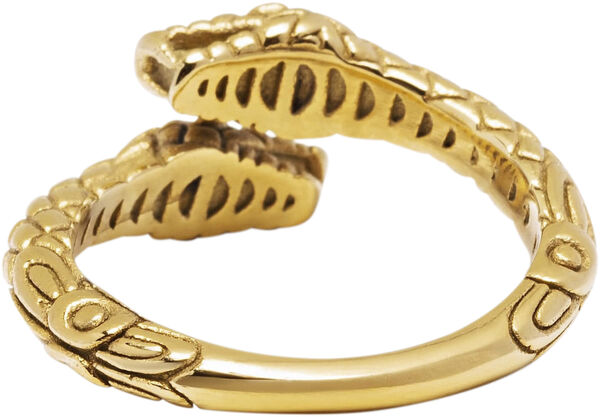 Men's Gold Plated Vintage Snake Ring