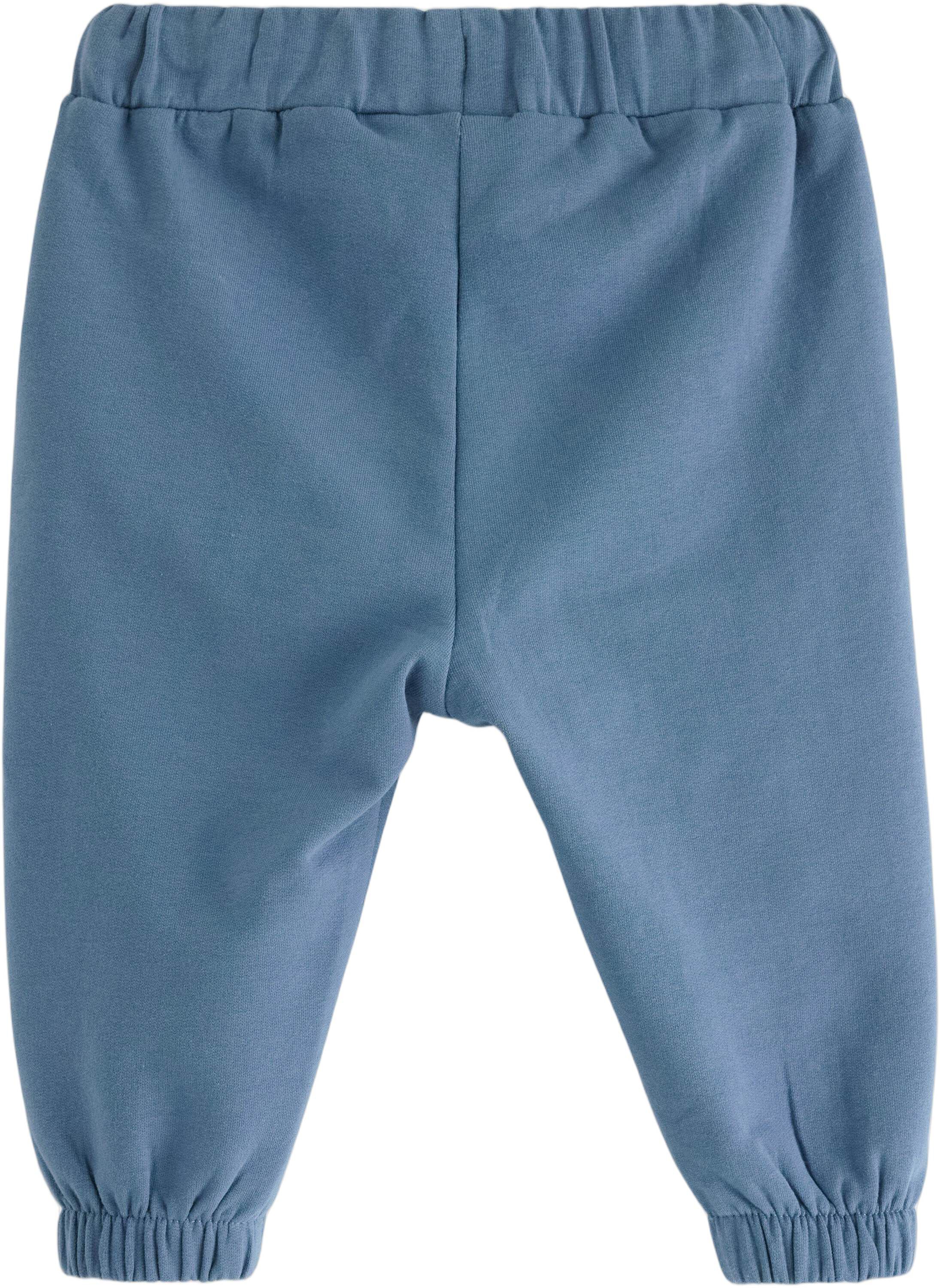 Mjukisbyxor i bomullstrik&aring; med mju