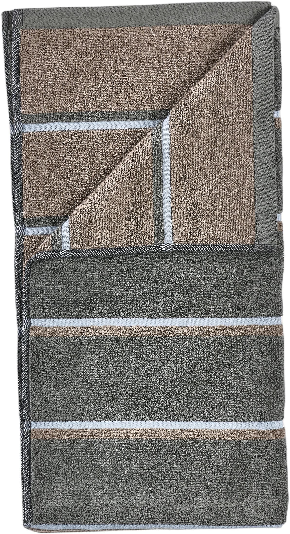 Handduk Sauna 50x100 White/Soft Grey/Eucalyptus