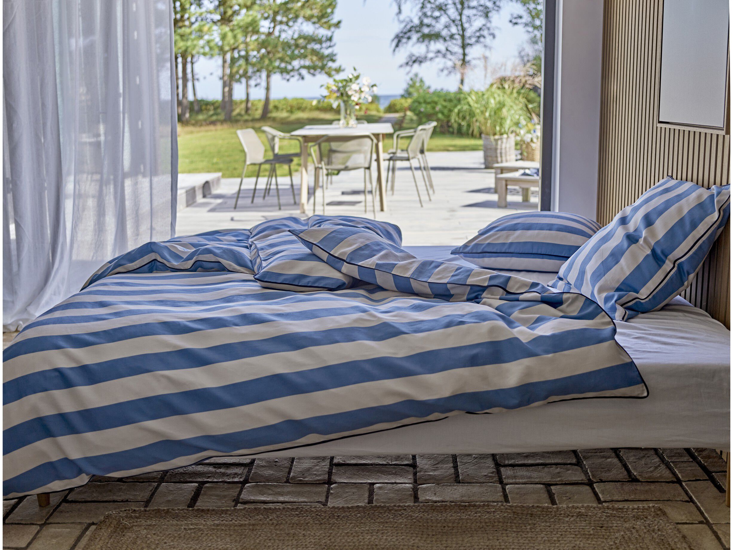 P&aring;slakanset 140x200 Ray Ocean Blue