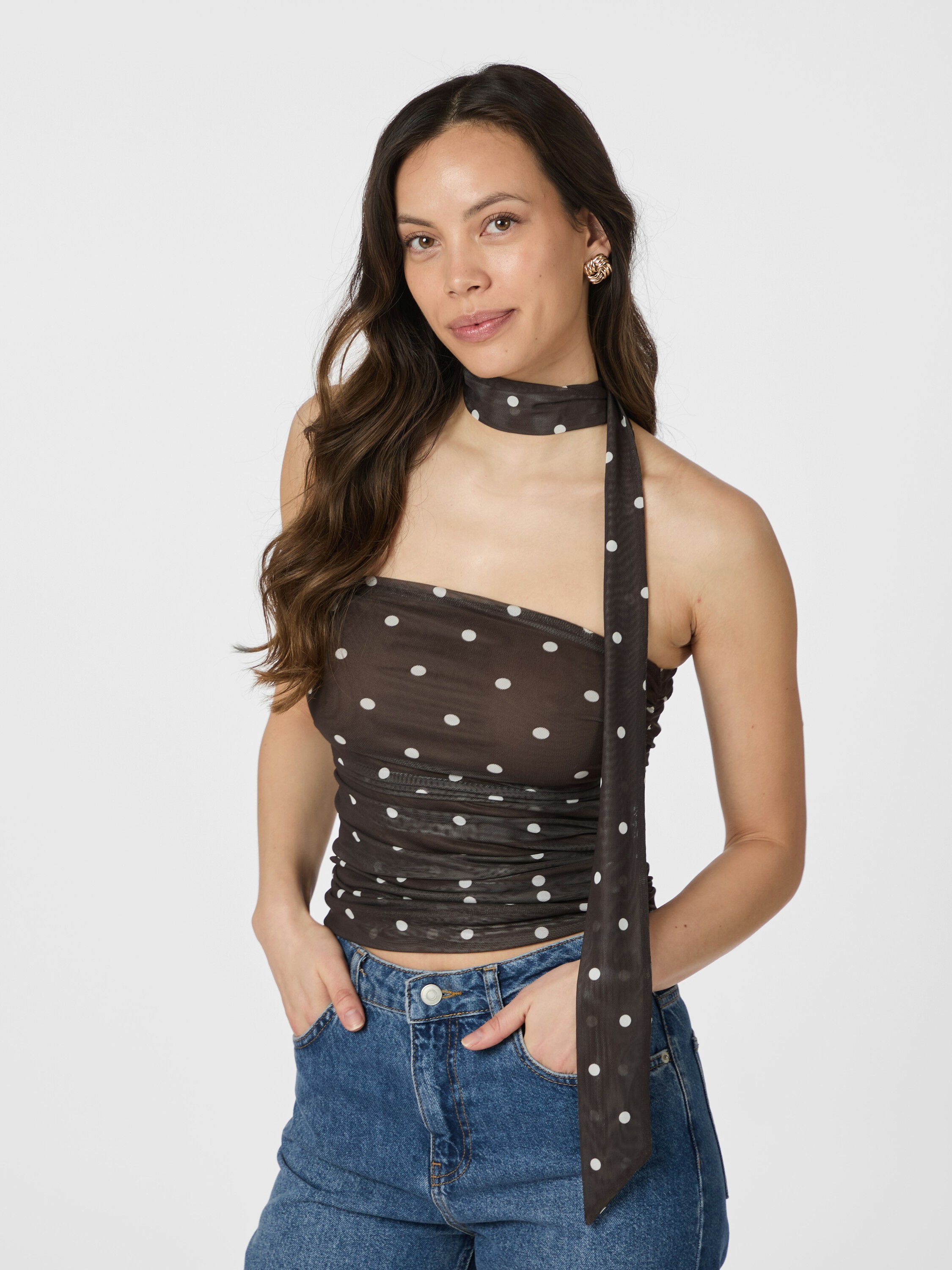 Torinti Mesh Dot Top