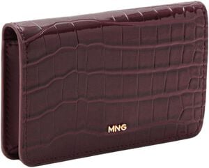 Small shiny croc-effect wallet