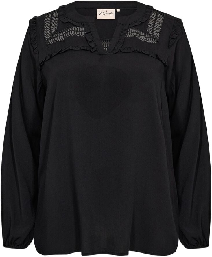 Curvy WA-SIA 33 Bluse Sort