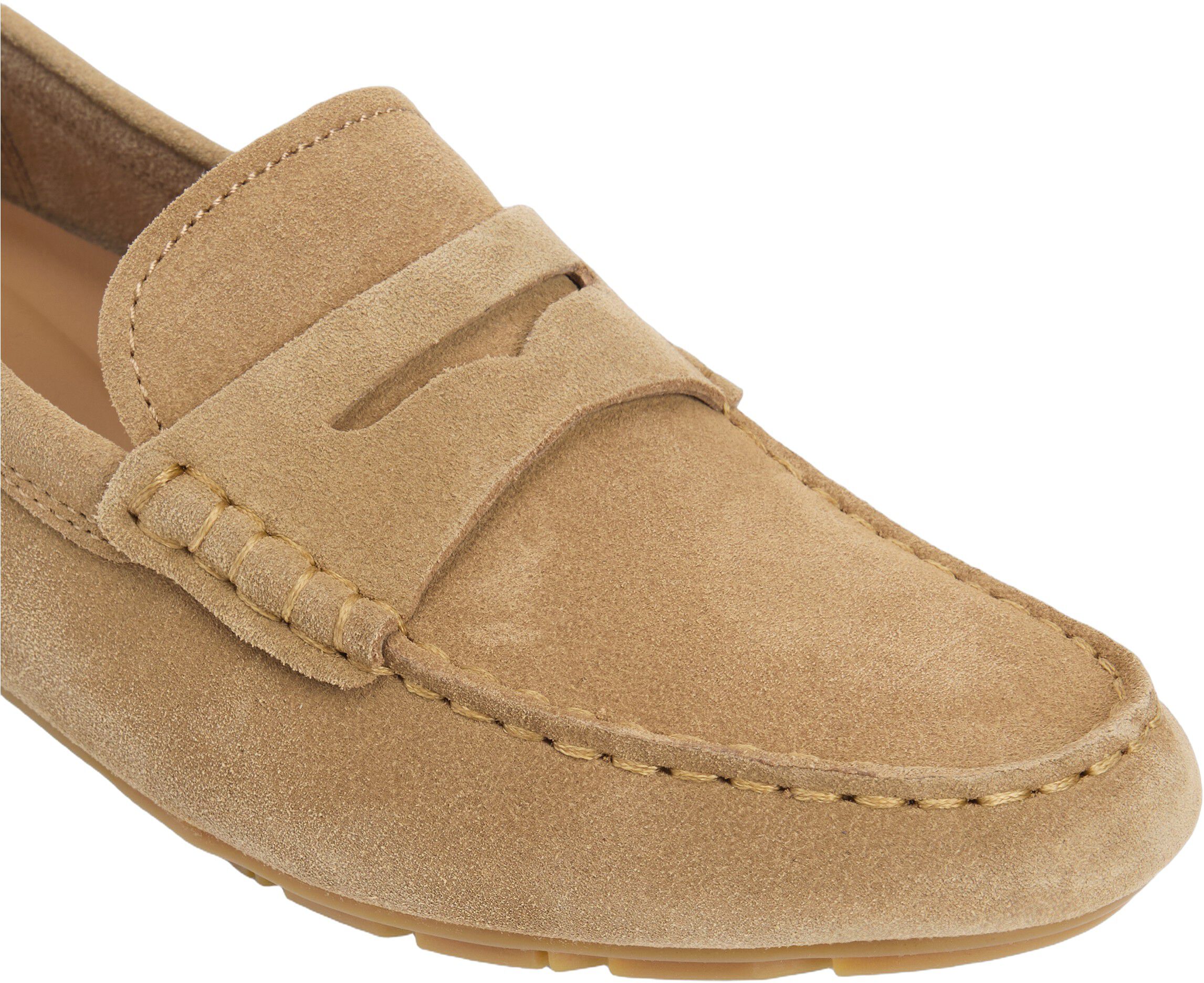 Suede Enamel Flag Driver Shoes