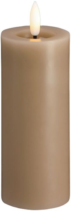 Moods & More - LED Pillar Candles, Silk, Melted, Sand, 49x125 mm