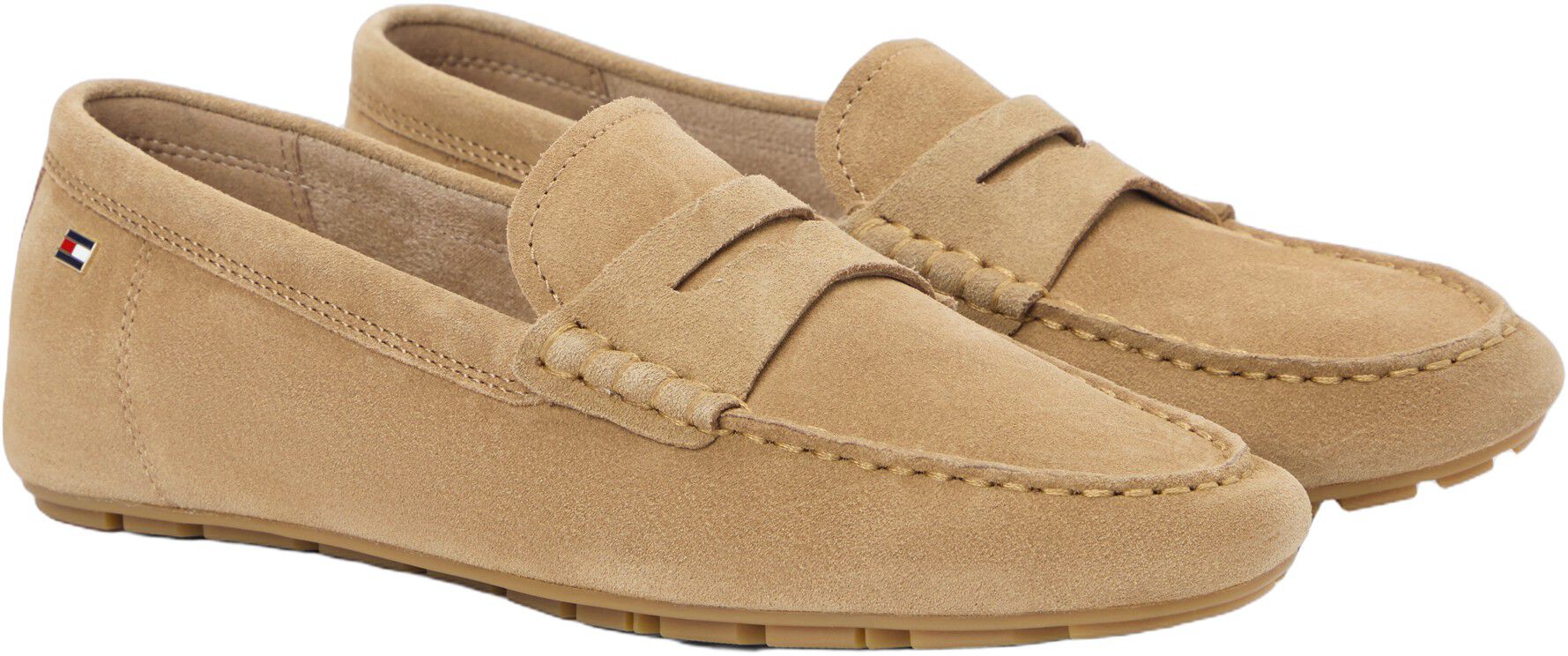 Suede Enamel Flag Driver Shoes