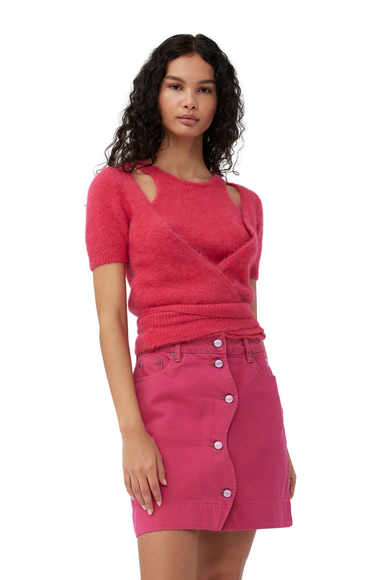 Overdyed Cutline Mini Skirt