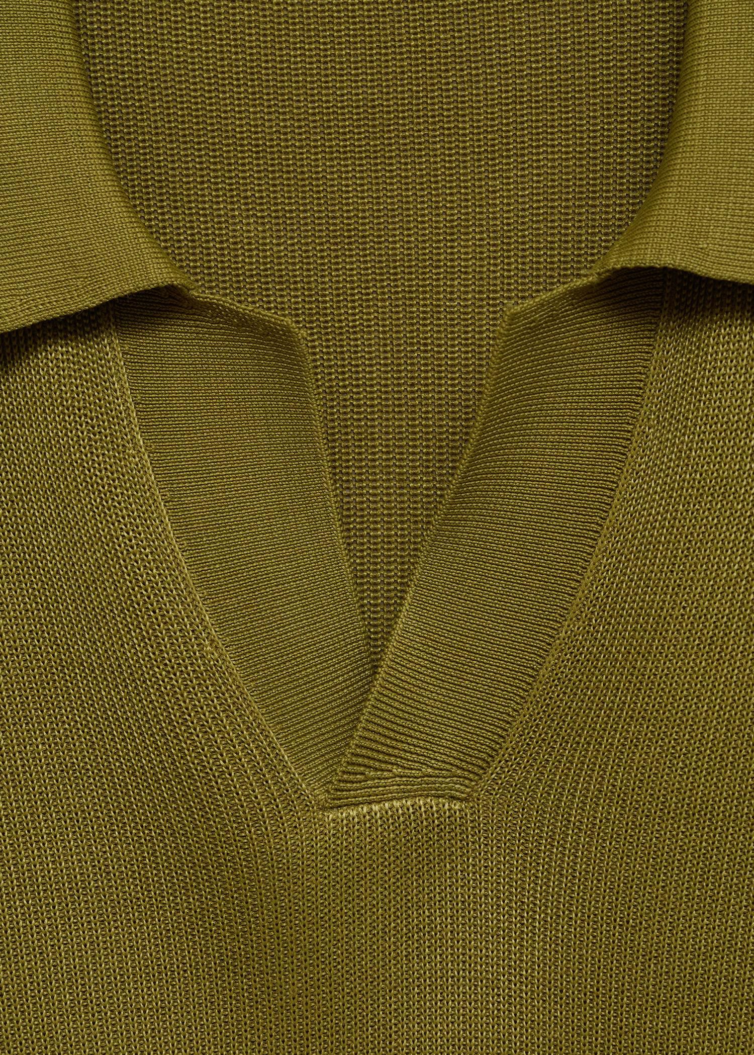 Cotton polo shirt with microstructu