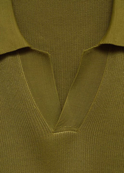 Cotton polo shirt with microstructu