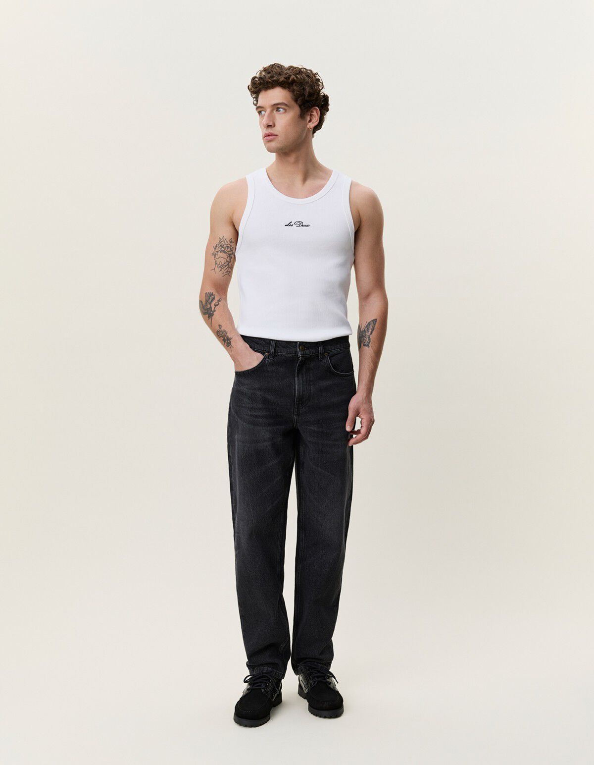 Ryder Black Washed Denim Jeans