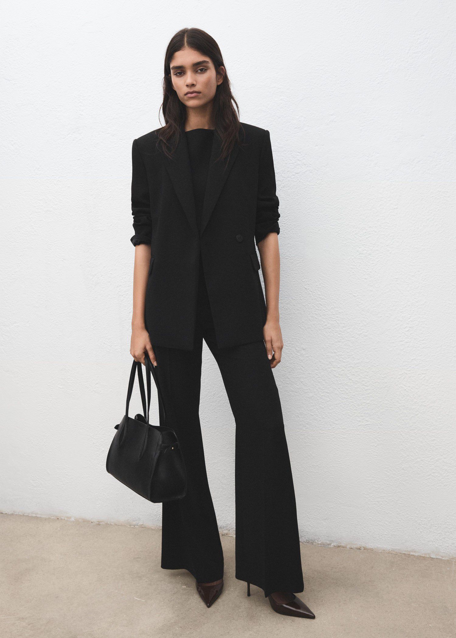 Suit jacket with scarf