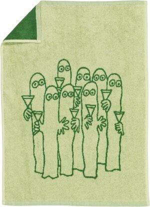 Moomin h&aring;ndkl&aelig;de 50x70 gr&oslash;n