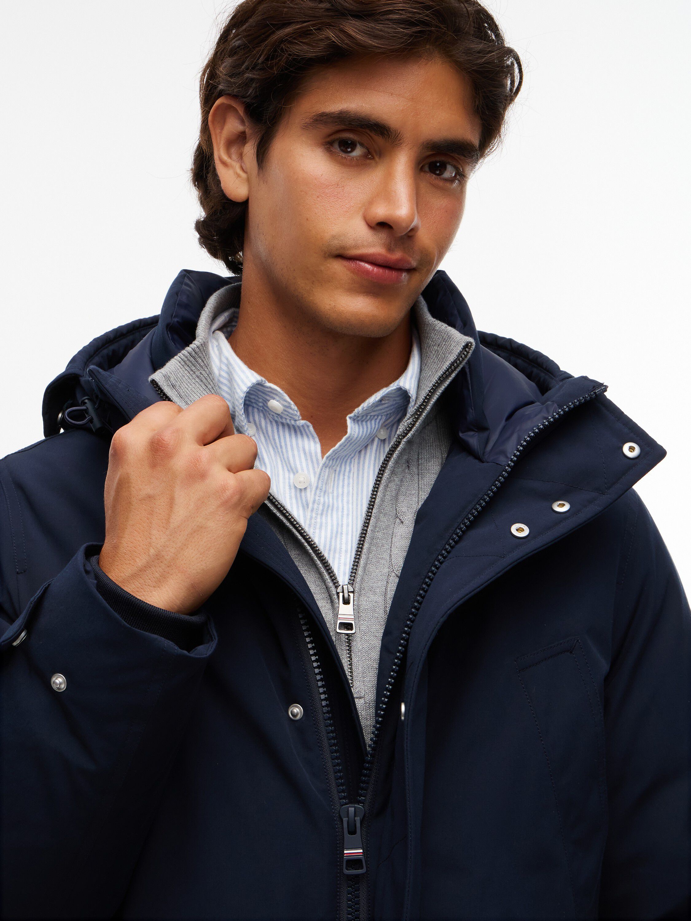 Logo Patch Down Hooded Rockie Parka