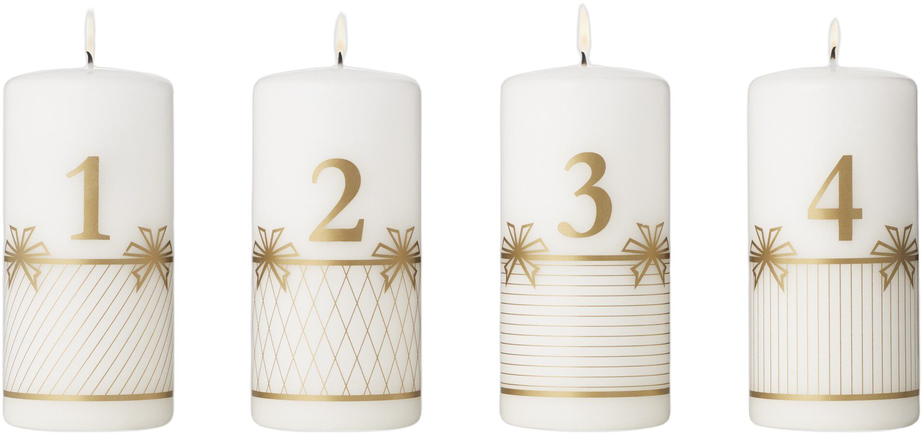 CC 2025 ADVENT CANDLE PARAFFIN 4PCS GOLD