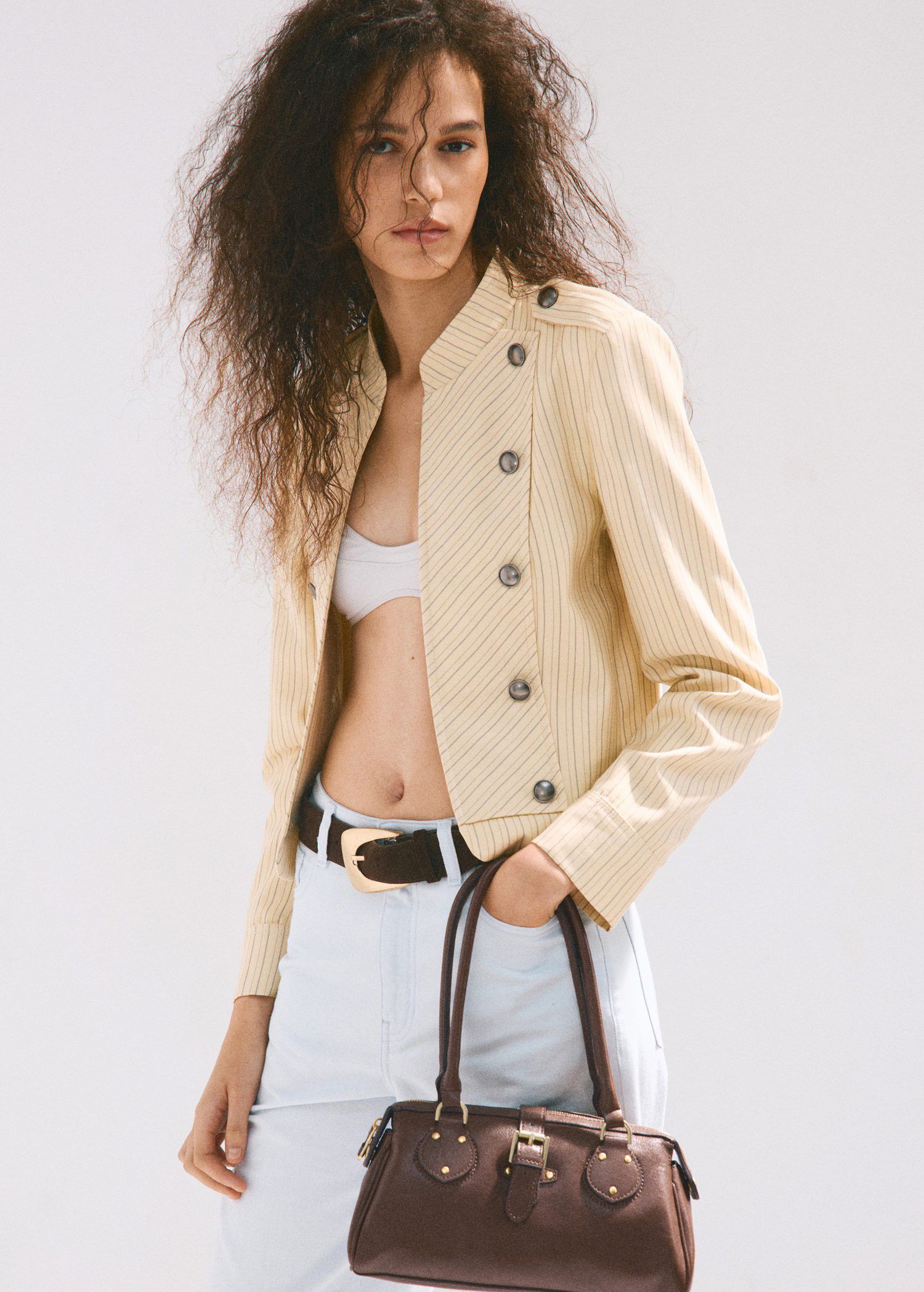 Buckle shoulder bag