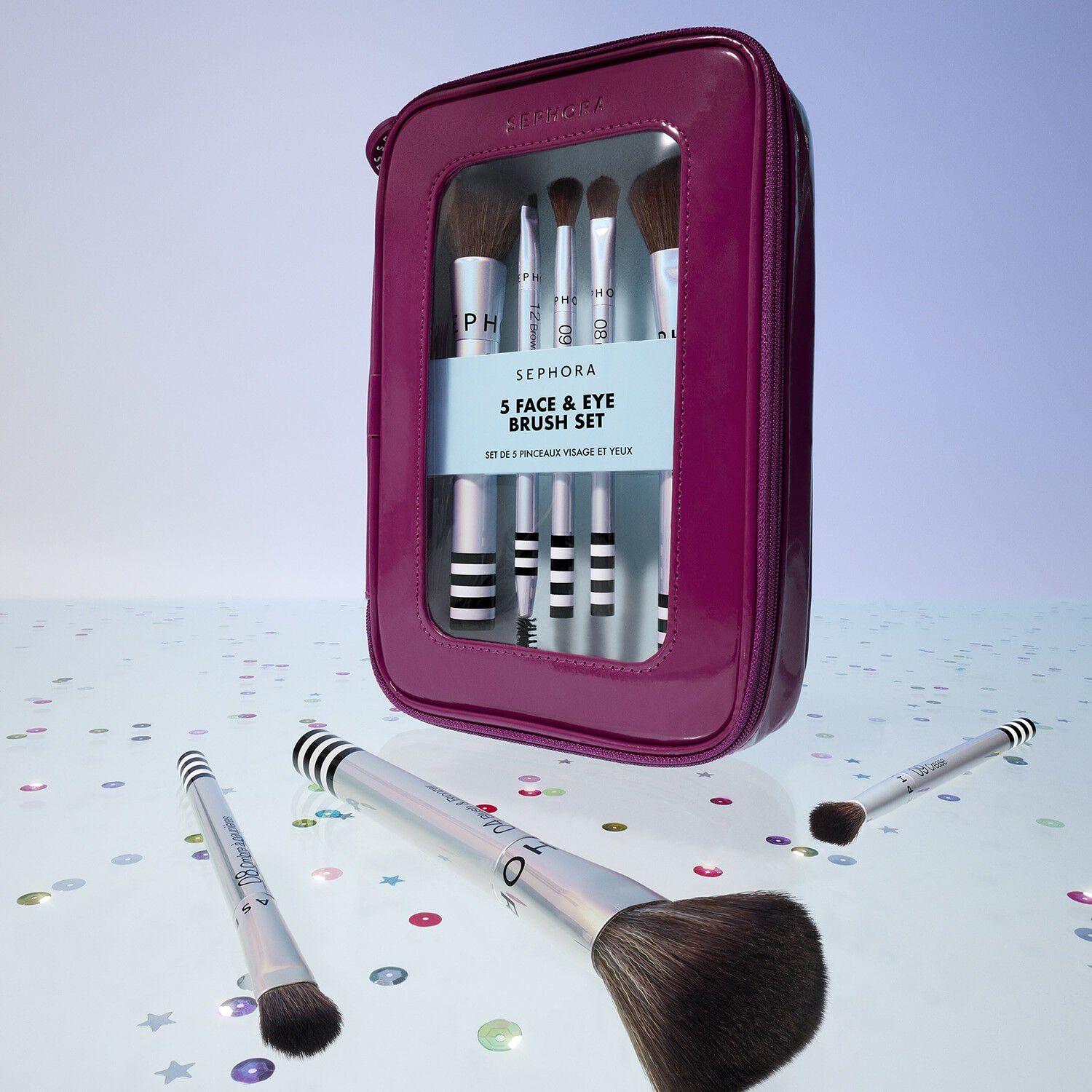 5-Piece Face & Eye Brush Set - Set med borstar