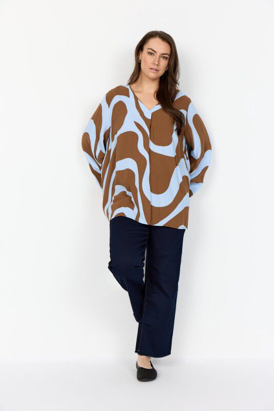 Curvy WA-CHANITA 1 Bluse Brun