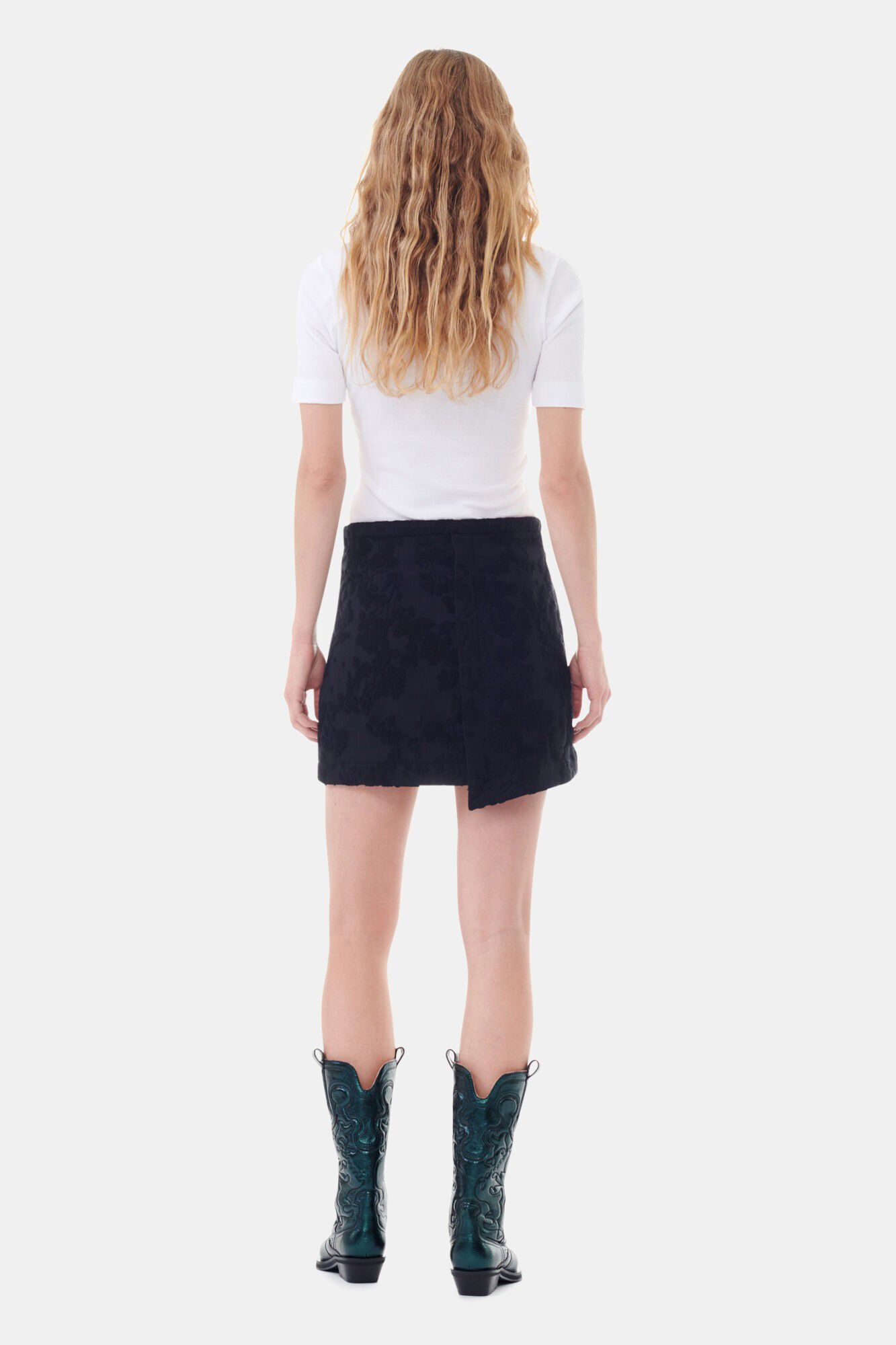 Boucle Jacquard Suiting Mini Skirt