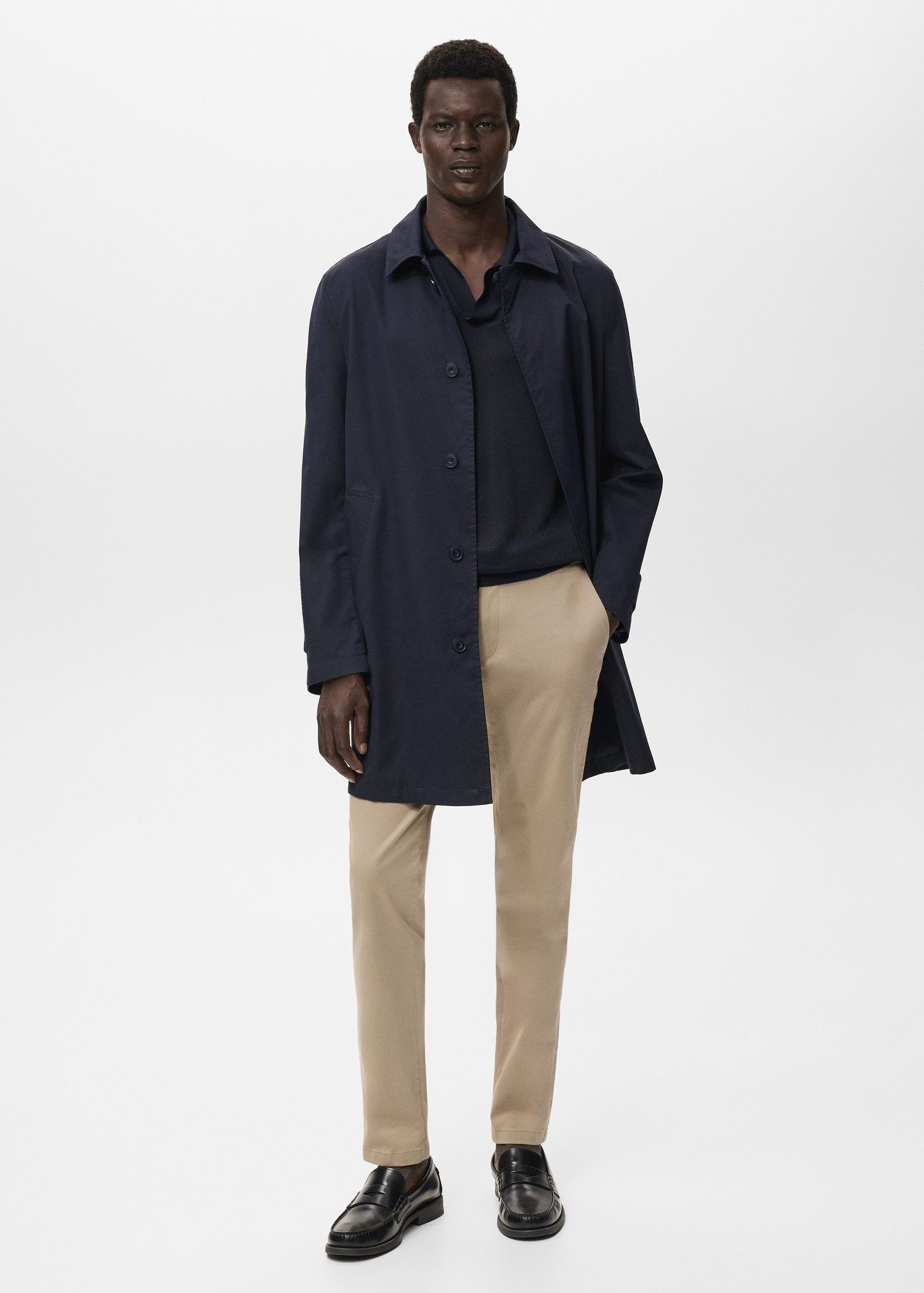 Barna slim-fit twill chino trousers