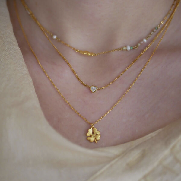 Necklace, Organic clover