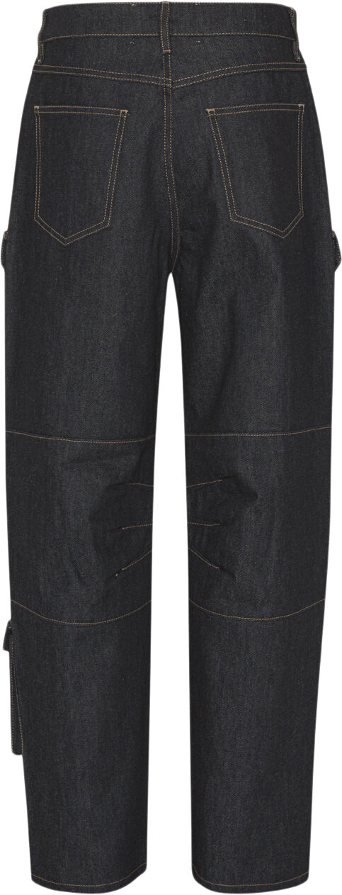 Raw Denim Cargo Pants