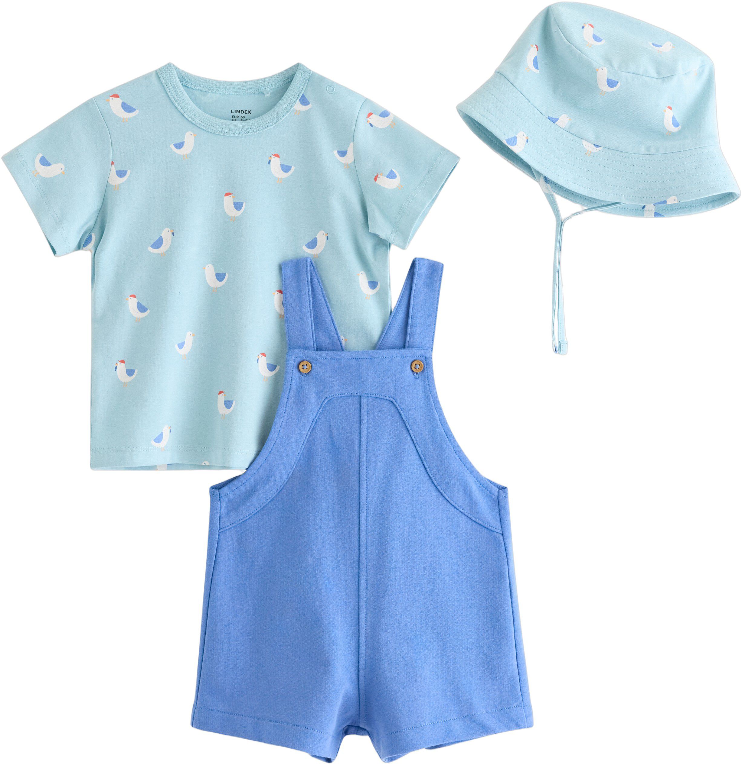 Latzhose i myk jersey, kortermet to