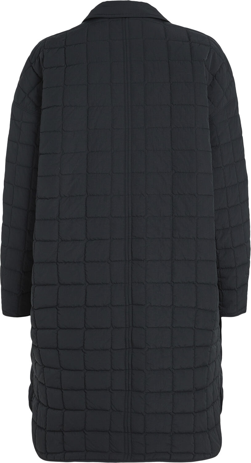 Quilted long utility coat