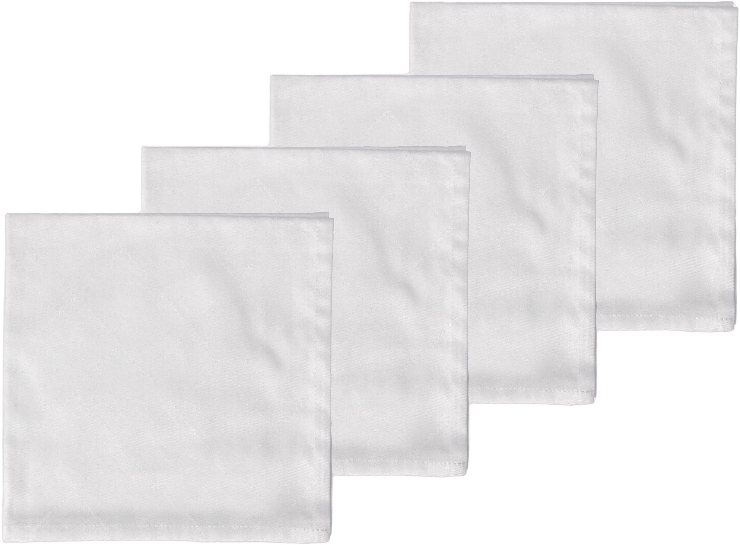 Tygservett 4-pack Tiles Damast Optisk vit