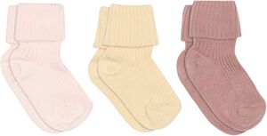 Cotton rib baby socks - 3-pack