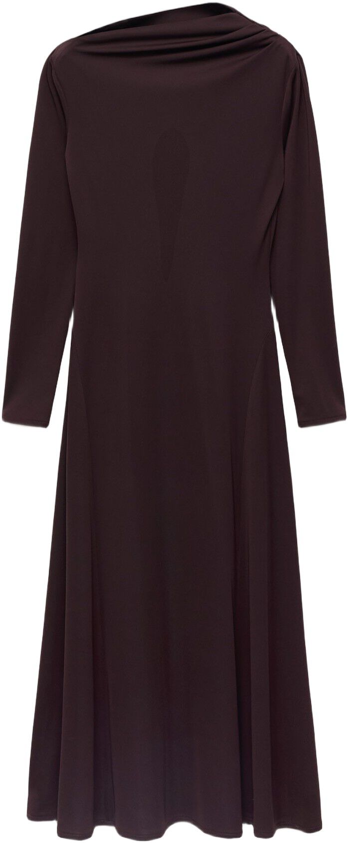 A-line dress with asymmetrical neck