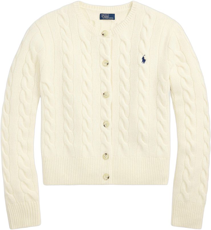 Cable-Knit Wool-Cashmere Cardigan