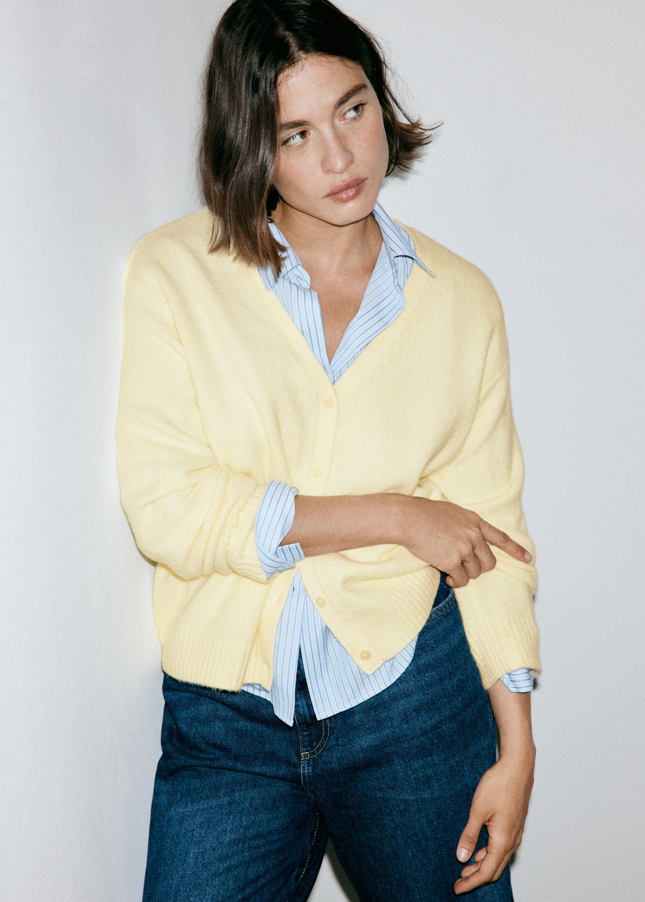 Stripped knit cardigan