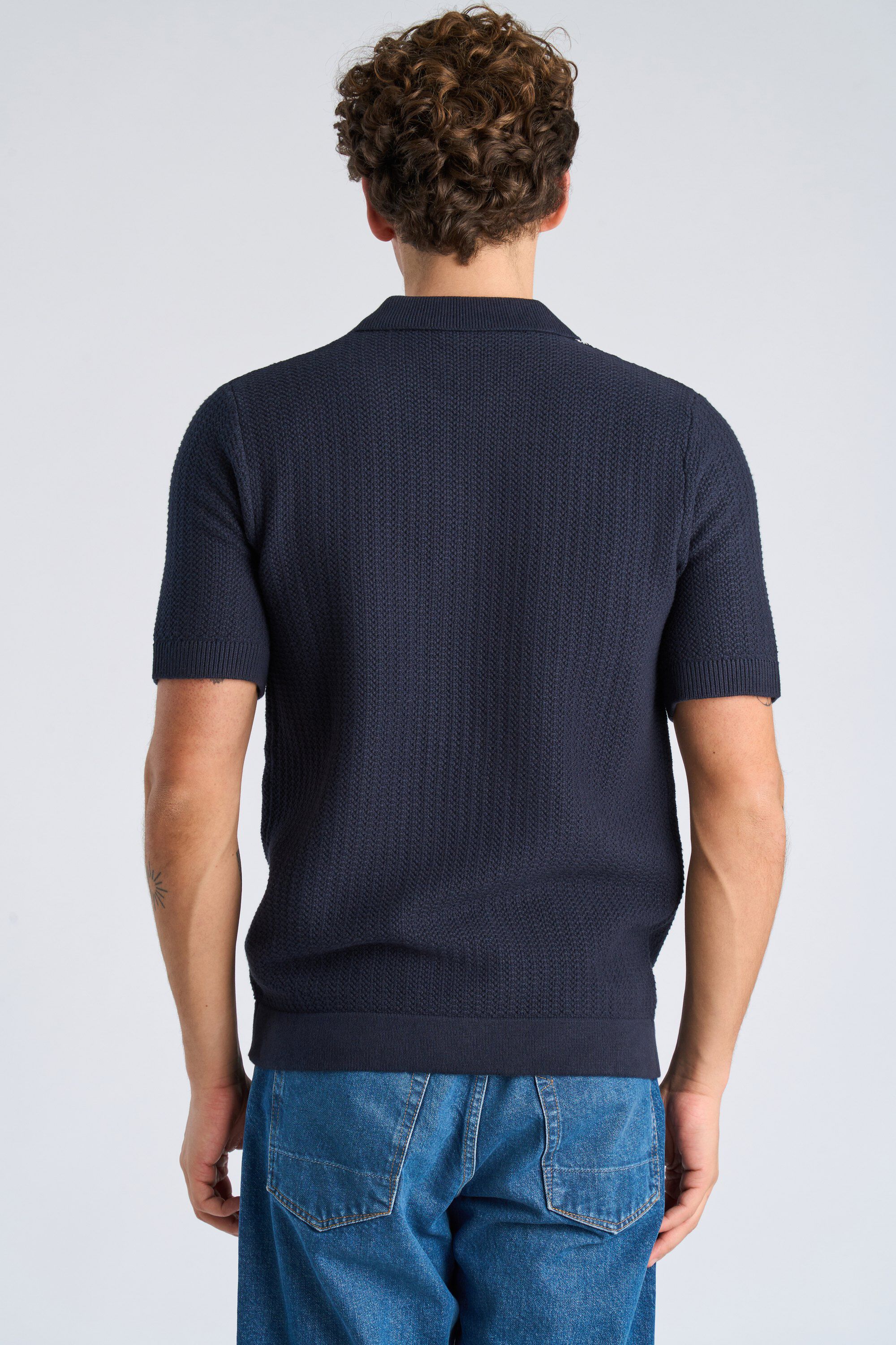 Knitted polo cardigan