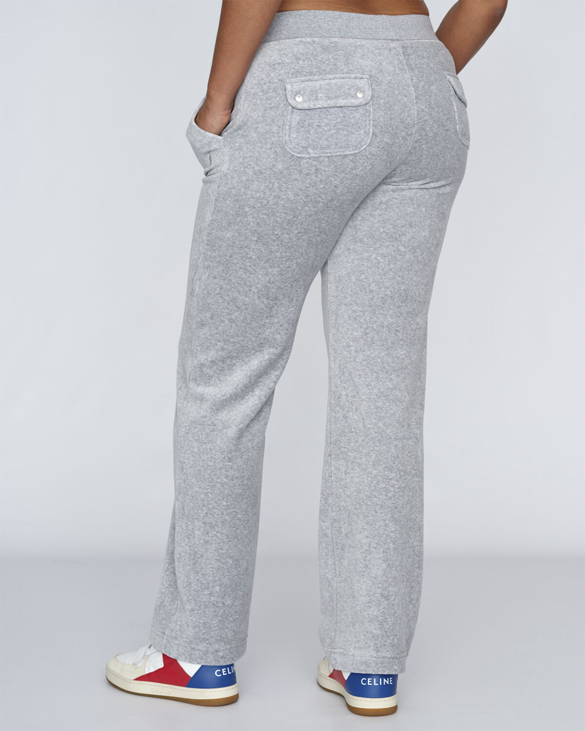Del Ray Classic Velour Pant Pocket Design