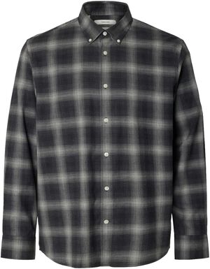 SLMREGCOLE JAY MELANGE LS SHIRT NOO