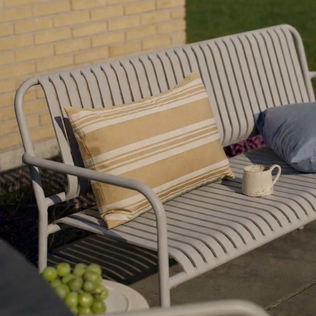 Fossflakes utomhuskudde 40x60 cm. Beige randig