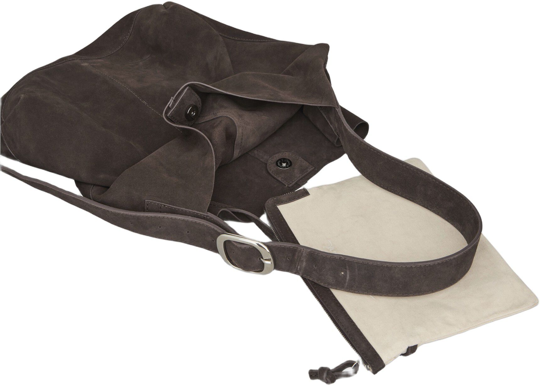 Suede Mae Buckle Bag