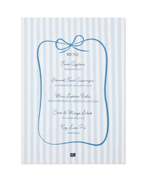 Party Menu Org Cotton Kitchen Towel
