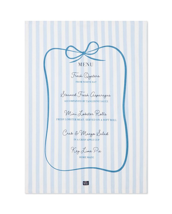 Party Menu Org Cotton Kitchen Towel