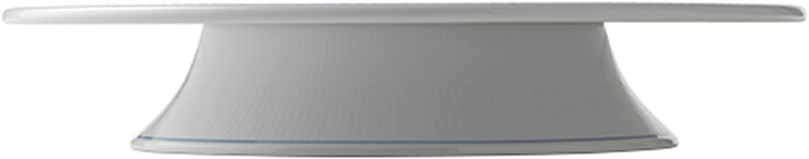 Blue Fluted Plain tårtfat på fot 32 cm