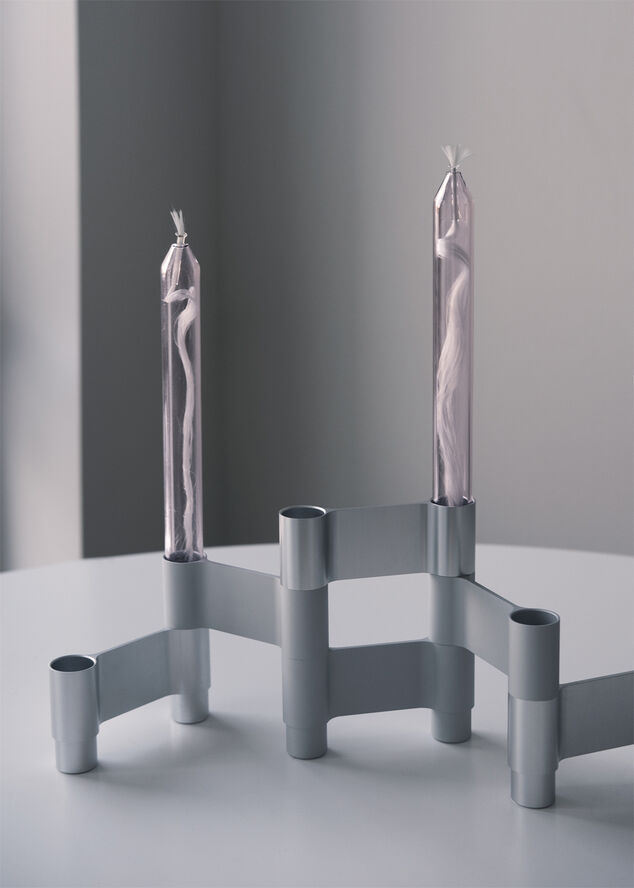 LINK, CANDLE HOLDER, MATT ALUMINIUM, 11060M