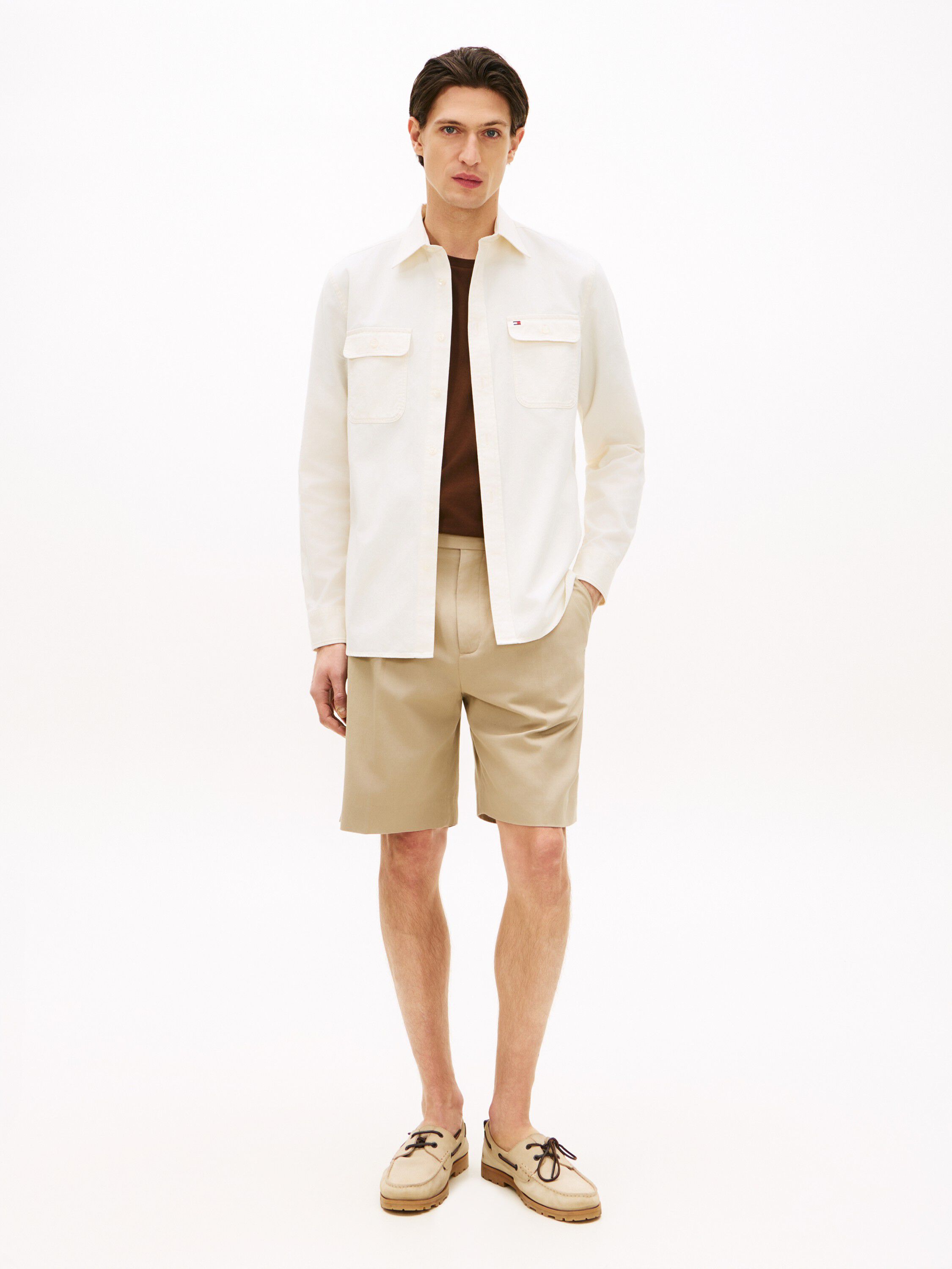 Regular Fit Brushed Twill Overshirt