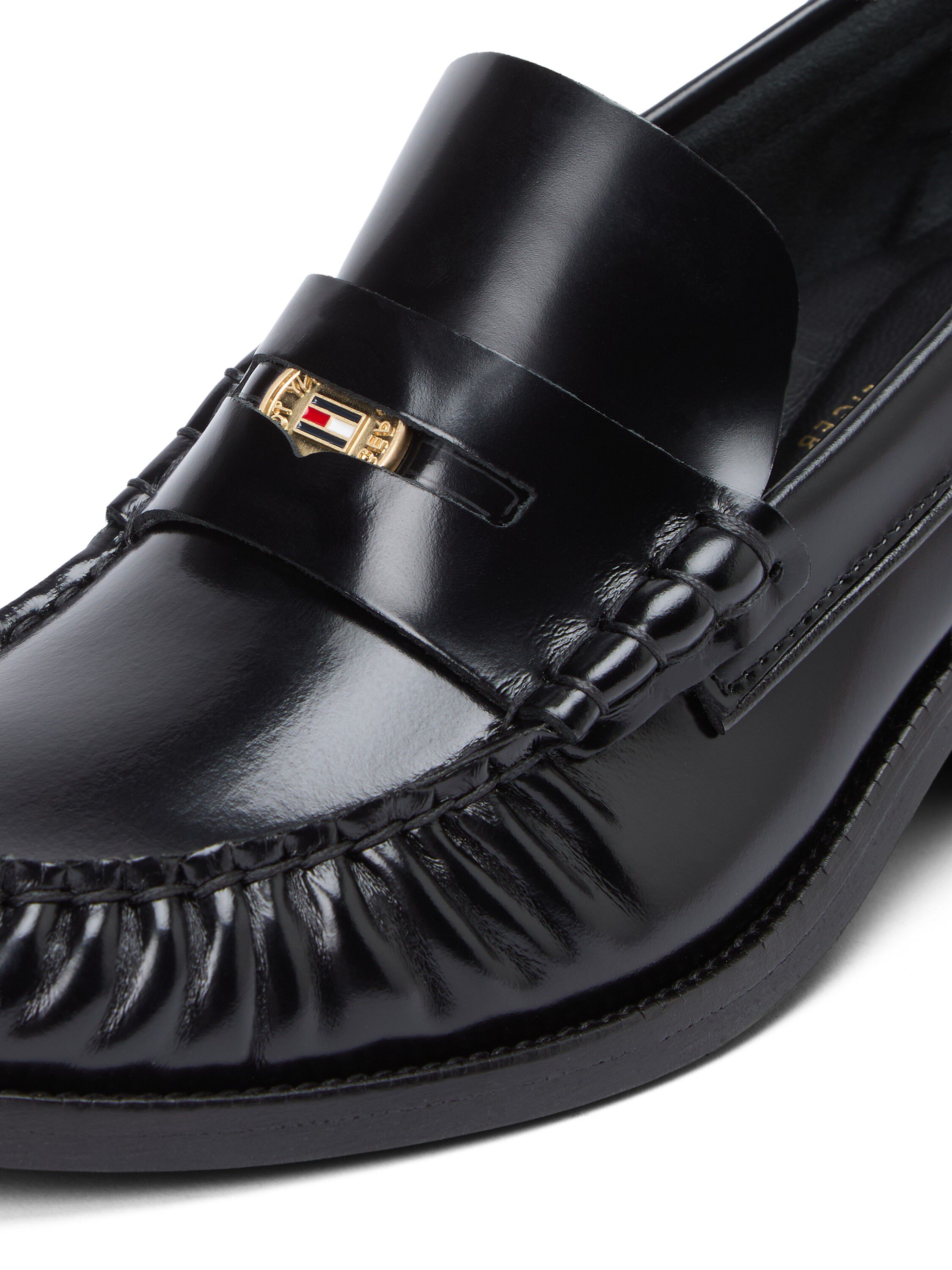 Patent Leather Block Heel Loafers