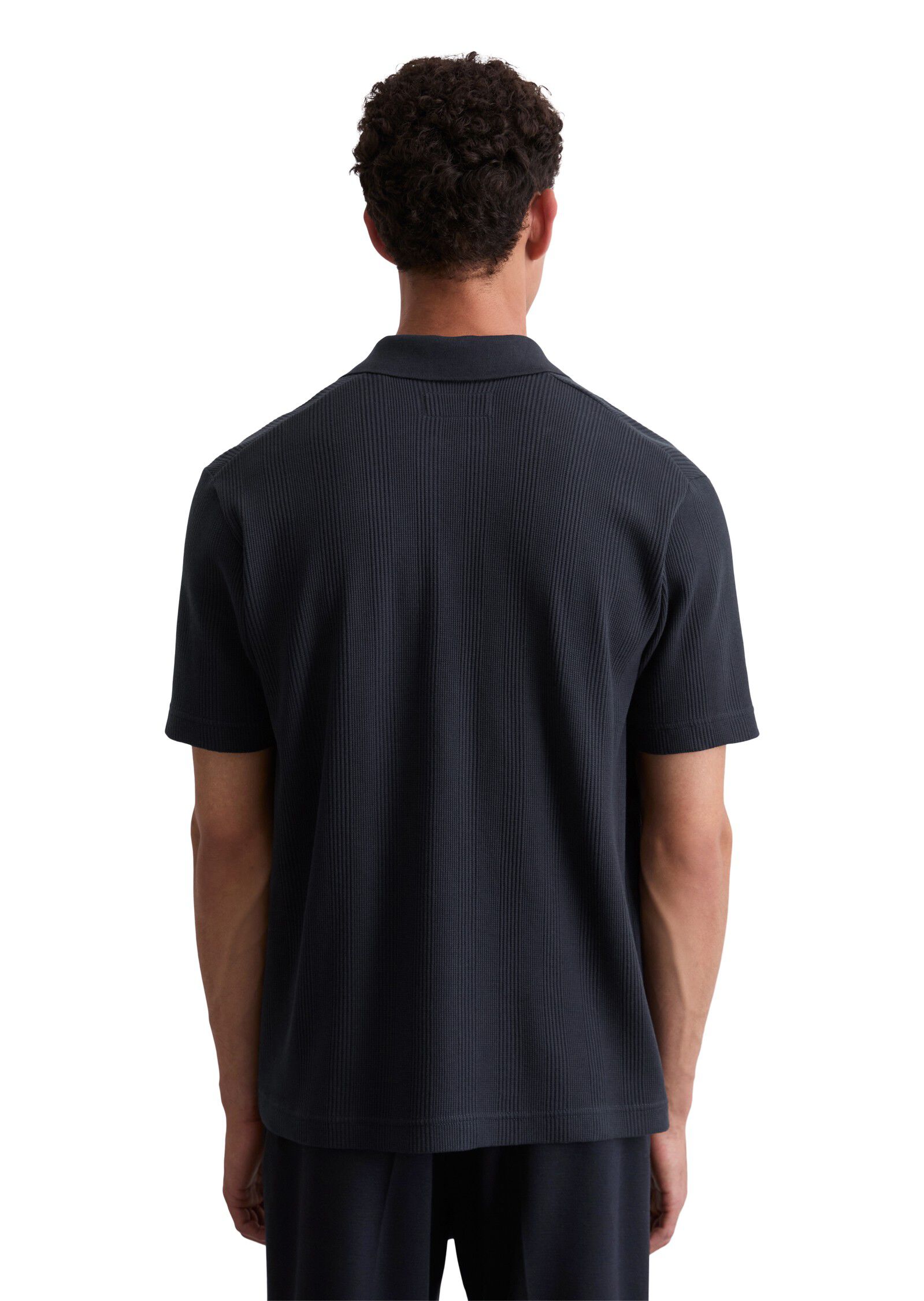 Polo shirt, short sleeve, ribbed co